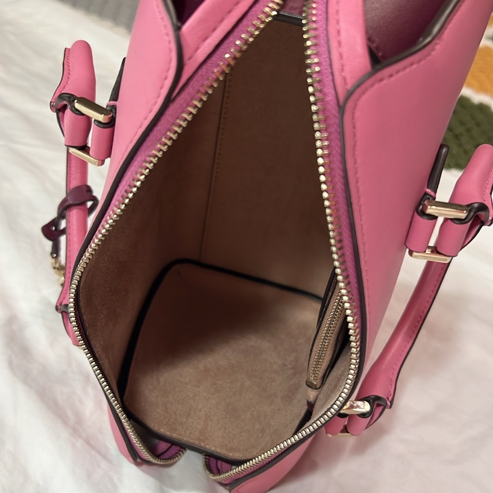 kate spade Hot Pink Satchel Crossbody with Dark Red Tag - Picture 7 of 11